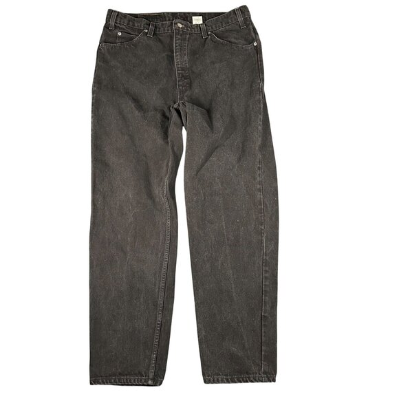 Vtg 1996 Levis 550 Mens 38x30 Black Relaxed Fit Tapered Leg Orange Tab Jeans - Picture 1 of 12